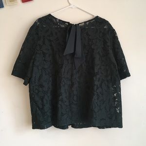 Nanette Lepore Tops - Nanette Lepoer Hunter Plus Size Green Lace Top Nanette Lepore Tops - Nanette Lepoer Hunter Plus Size Green Lace Top